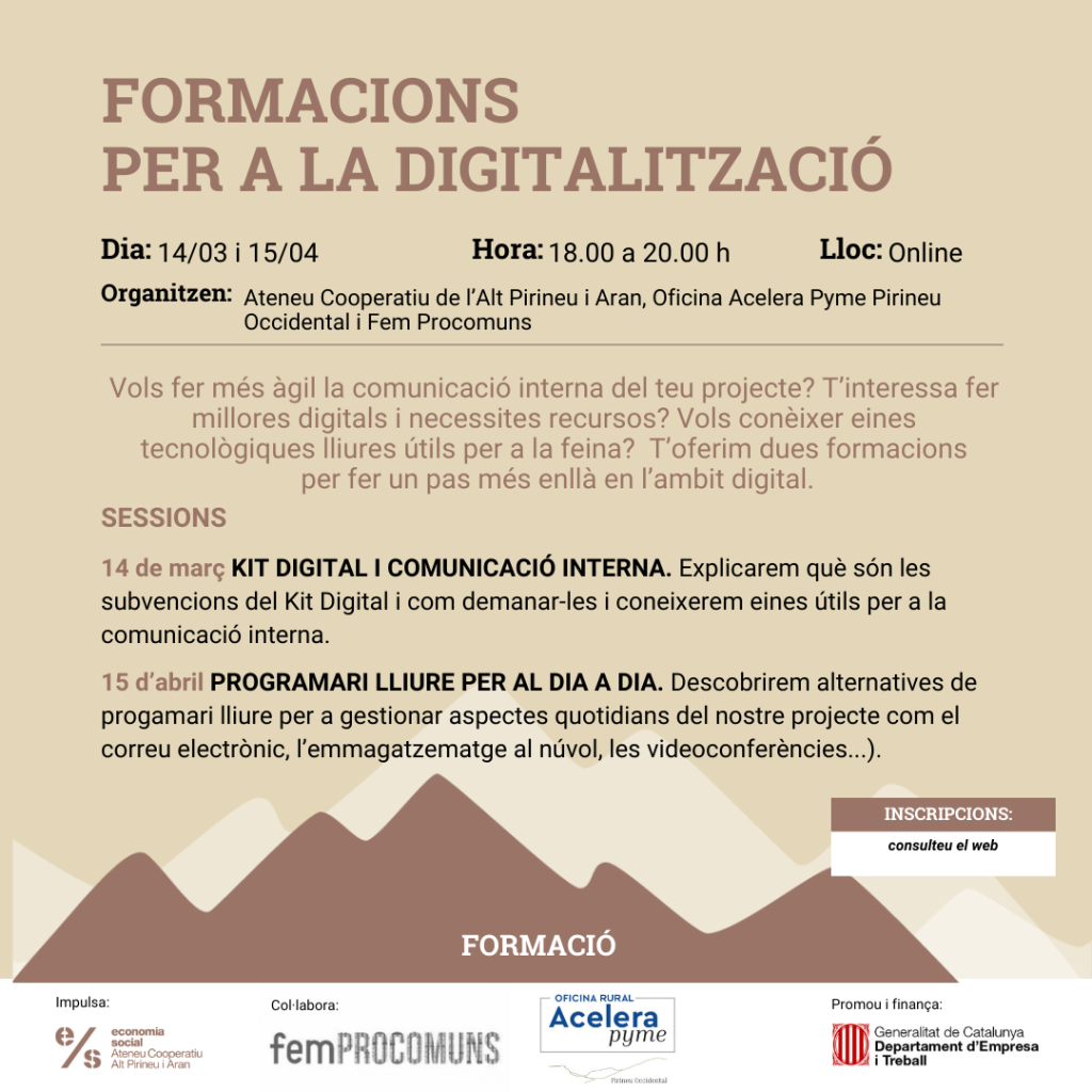 Formacions per a la digitalització