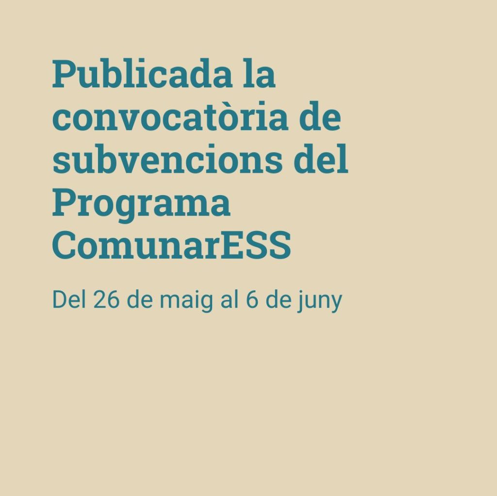 Comunaress 2025 subvencions