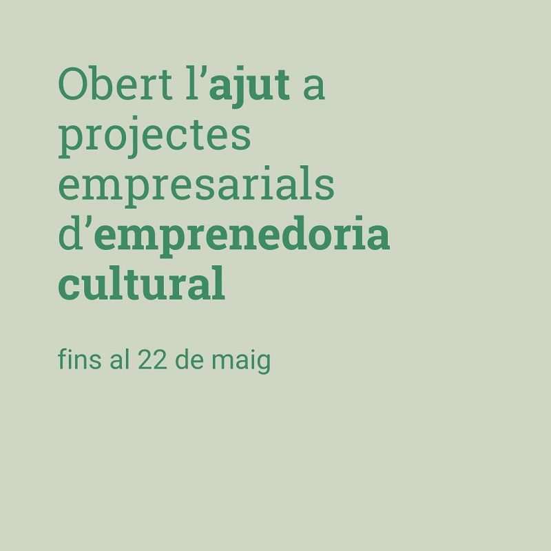 ajuts emprenedoria cultural